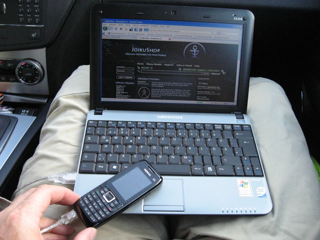 Auch im Auto kann man einen Blog schreiben